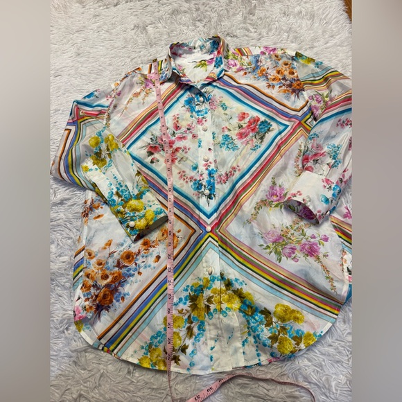Zimmermann Halcyon Floral Silk Blouse - Multicoloured - Picture 12 of 16